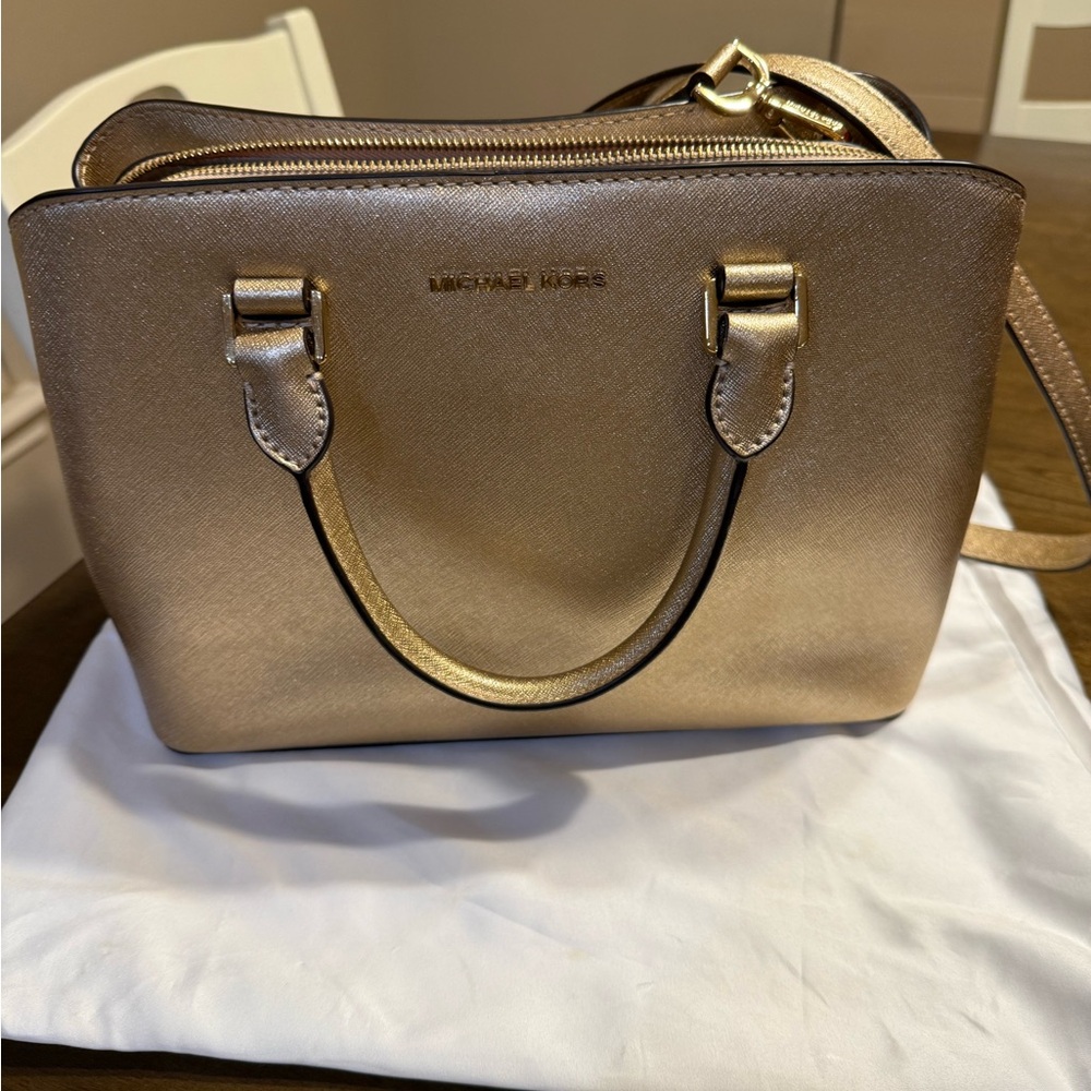 Michael Kors Metallic Gold Satchel